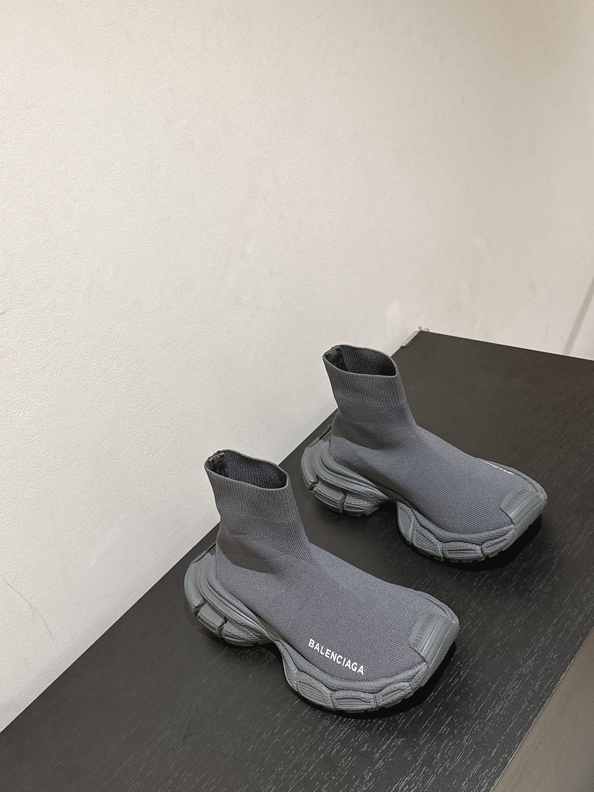 BALENCIAGA 25S SPEED TRAINER SNEAKERS 55 MM IN DARK GREY KNIT