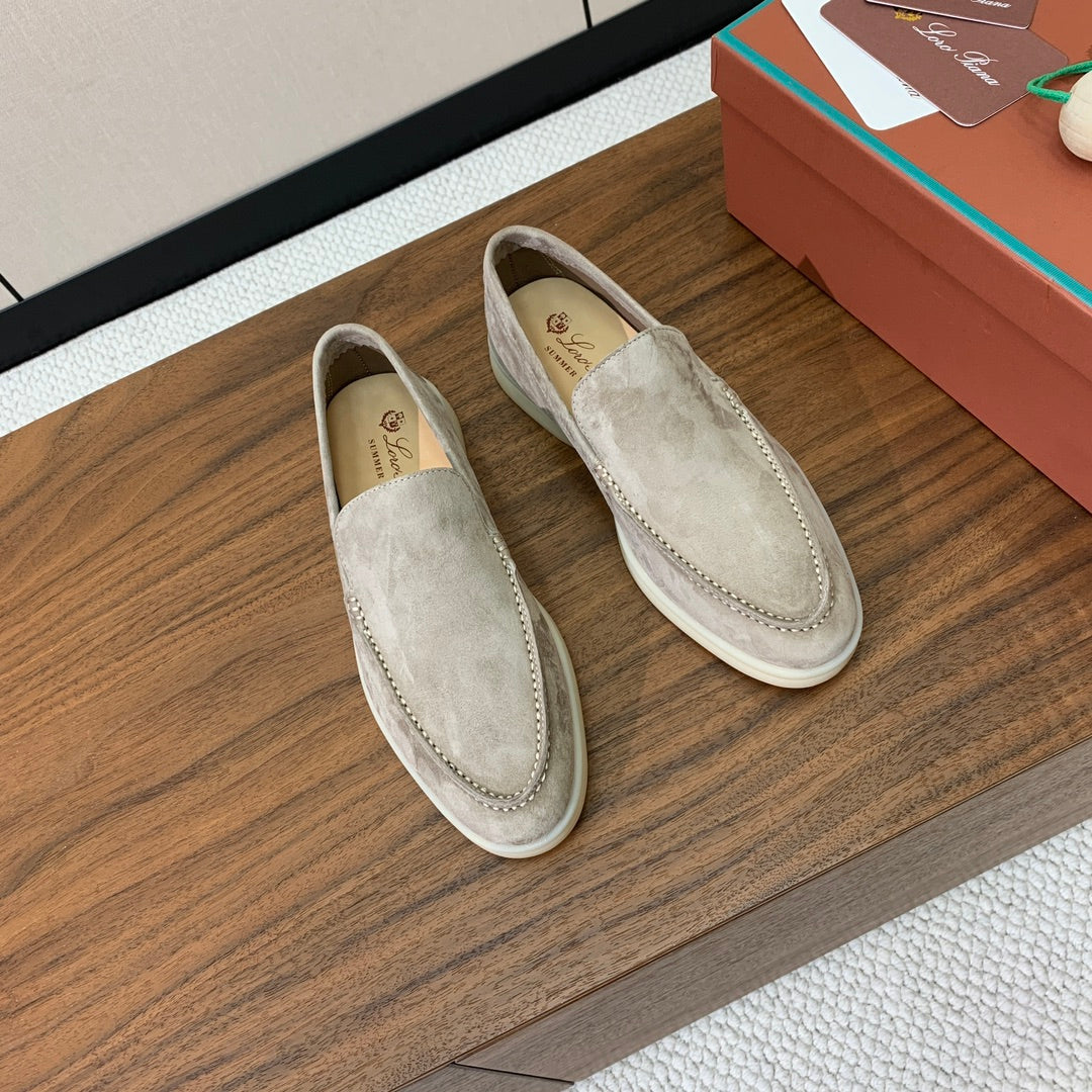 LP LOAFERS 25S IN STONE BEIGE SUEDE