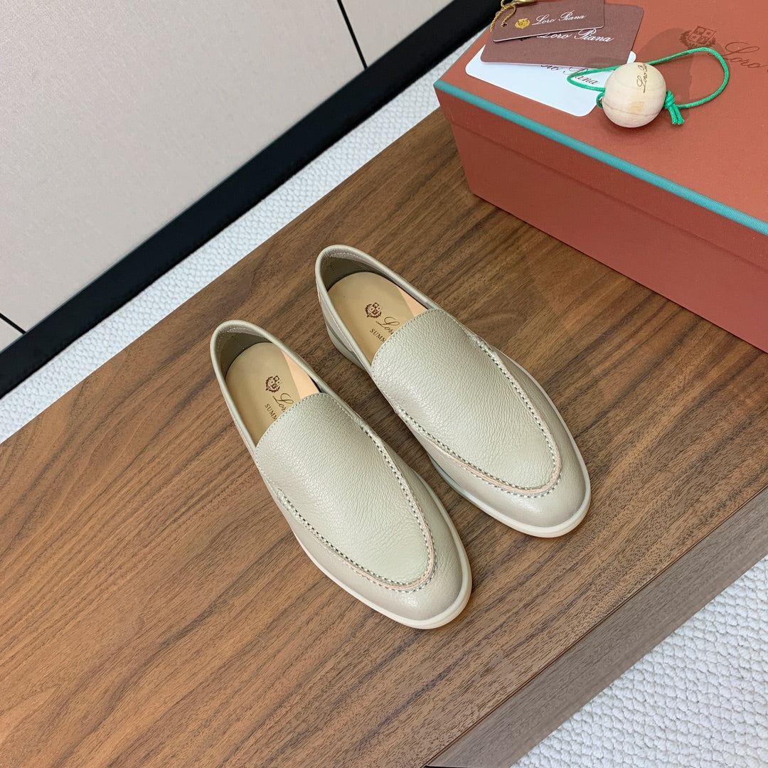 LP LOAFERS 25S IN MOSS GRAY LAMBSKIN