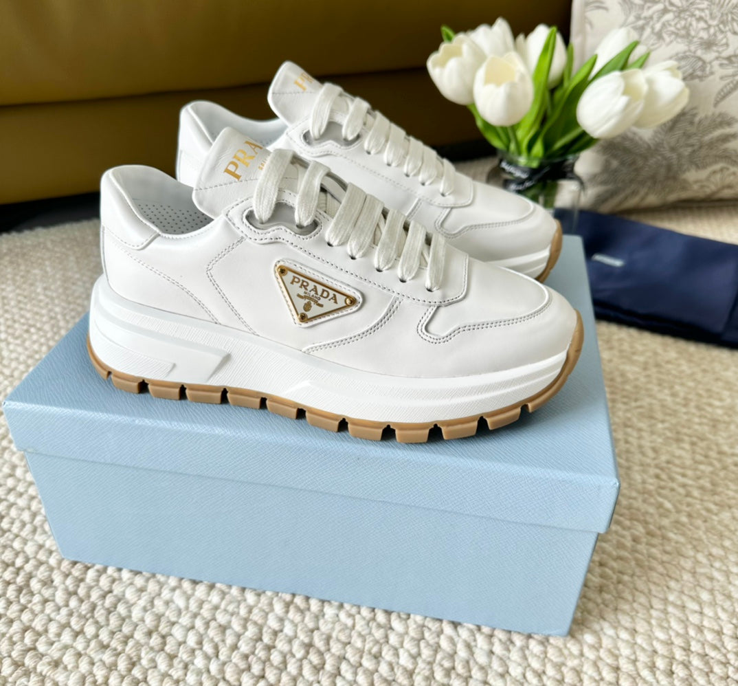 PRA THICK SOLE SNEAKER WHITE CALFSKIN