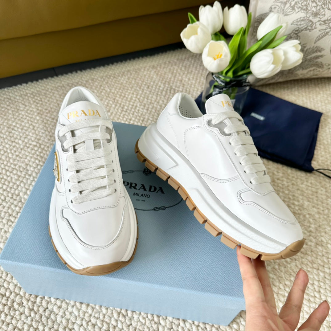 PRA THICK SOLE SNEAKER WHITE CALFSKIN