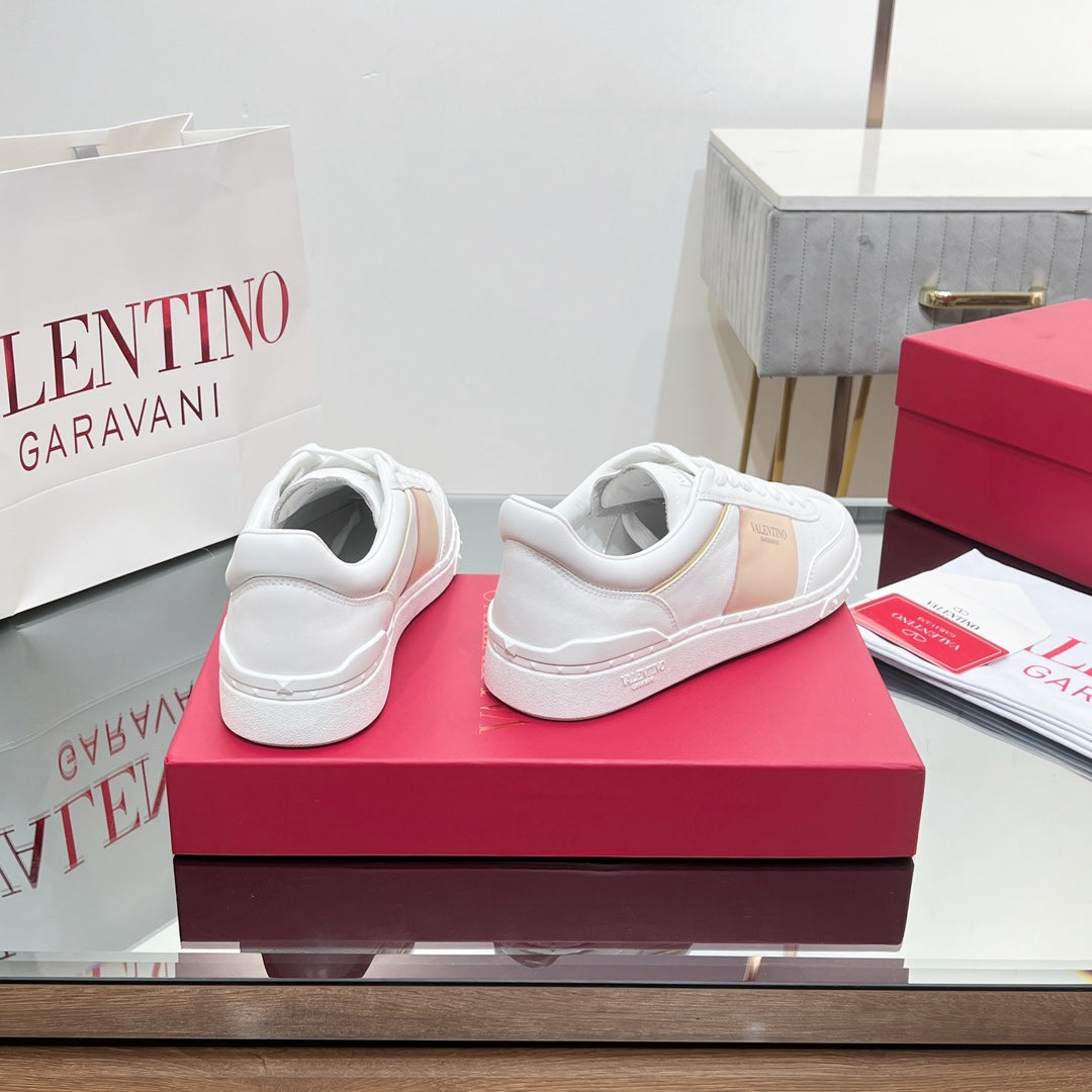 VALENTINO 25S UPVILLAGE SNEAKERS IN WHITE MIX BEIGE STYLE 2