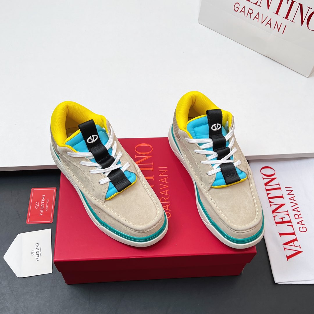 VALENTINO 25S RUNBOOT SNEAKERS IN MULTICOLOR LAMBSKIN