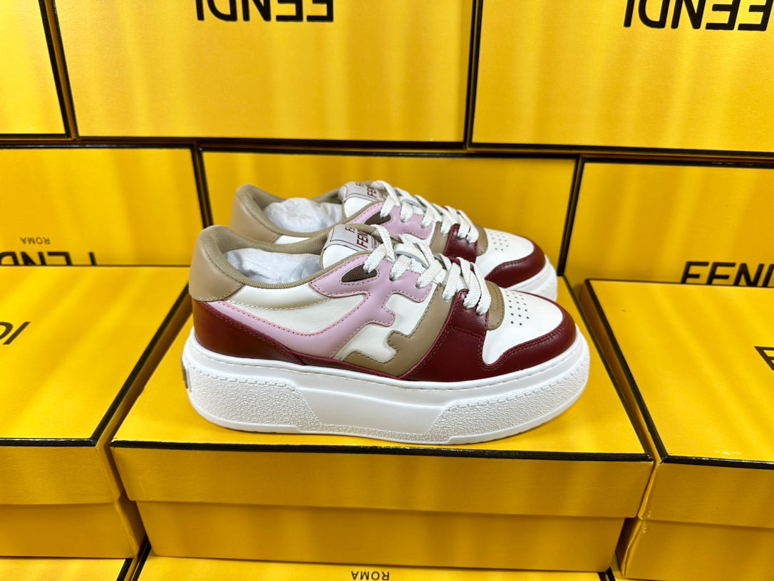 FENDI THICK-SOLDED SNEAKER IN COLORFUL LAMBSKIN