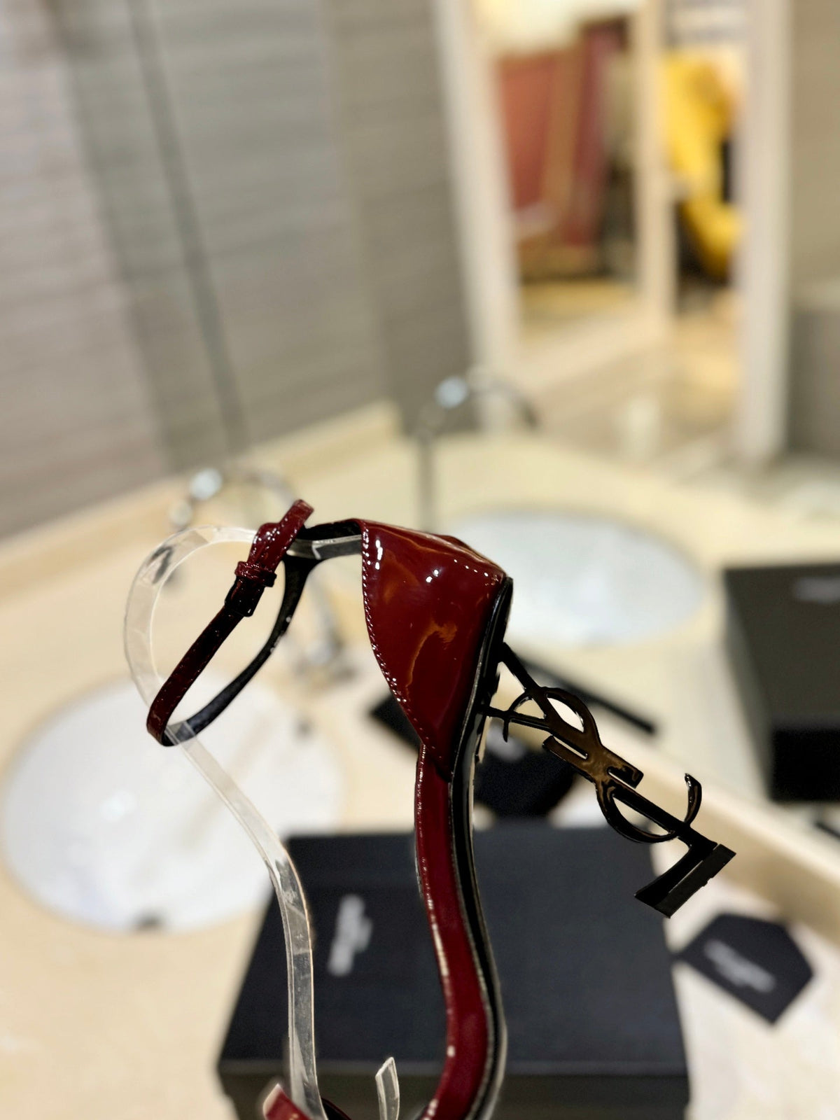 SL OPYUM SANDALS 105 JAM POLISHED CALFSKIN
