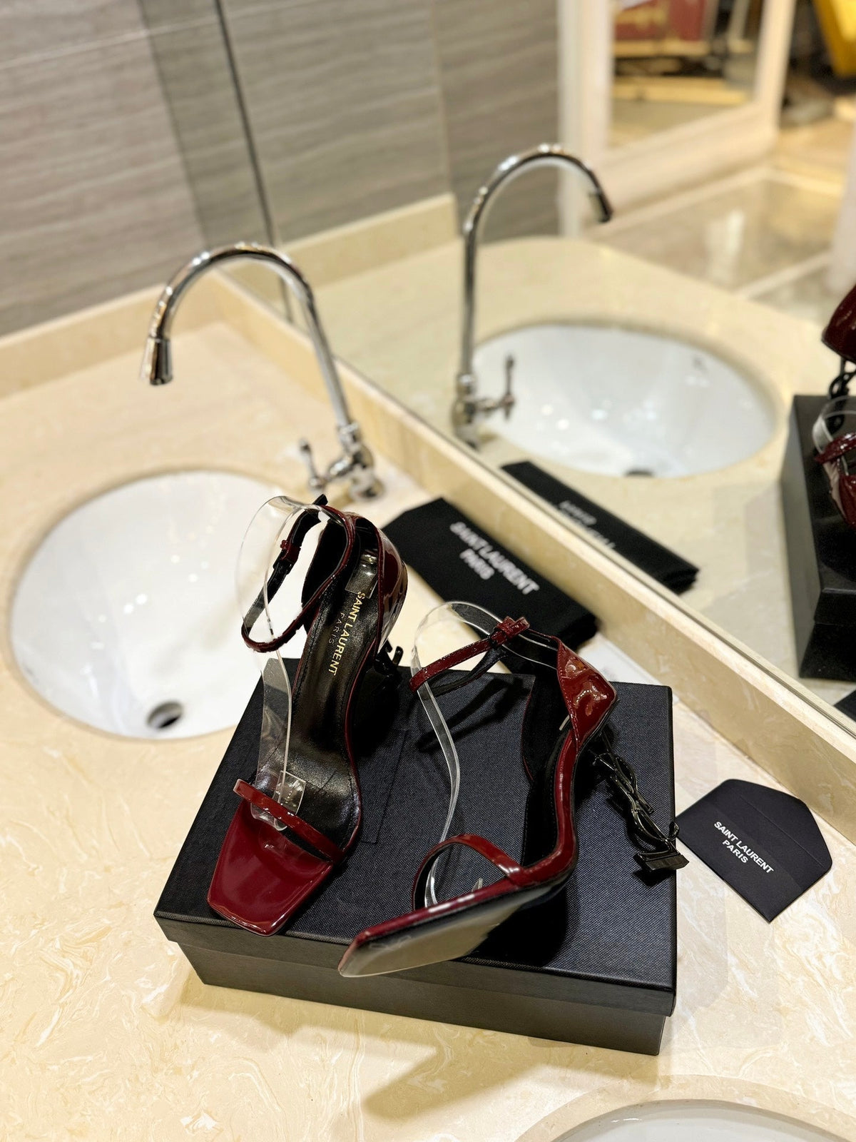 SL OPYUM SANDALS 105 JAM POLISHED CALFSKIN