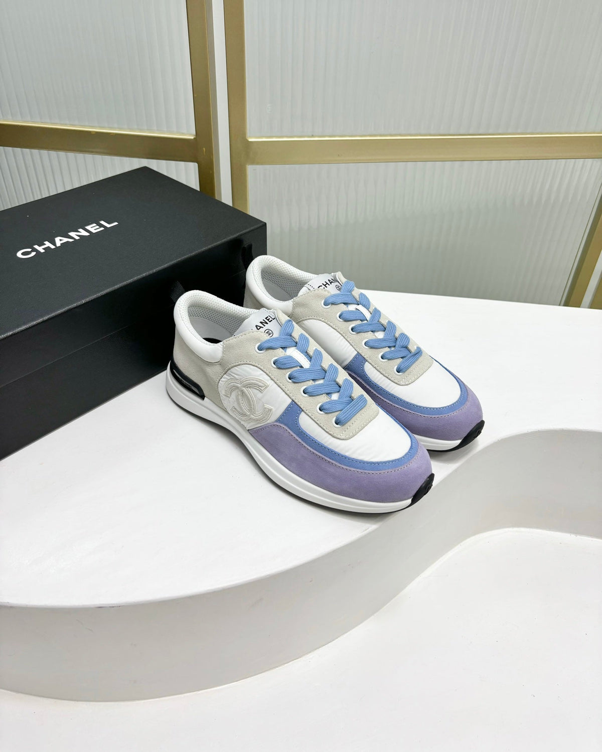 SNEAKER IN AMETHYST PURPLE MIX GREY SUEDE