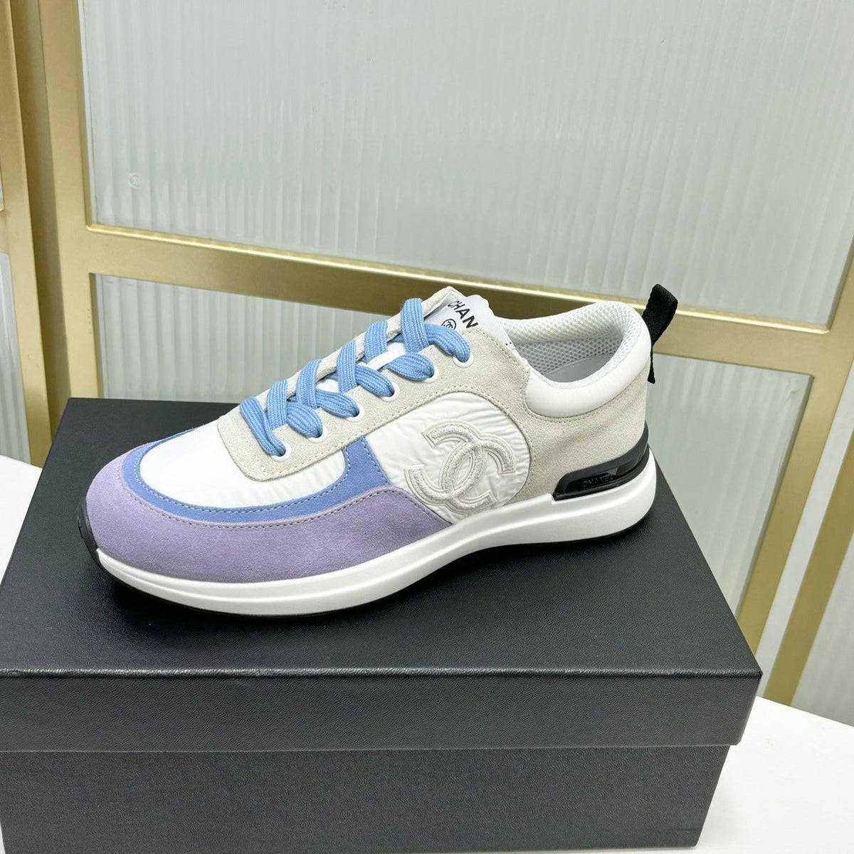 SNEAKER IN AMETHYST PURPLE MIX GREY SUEDE