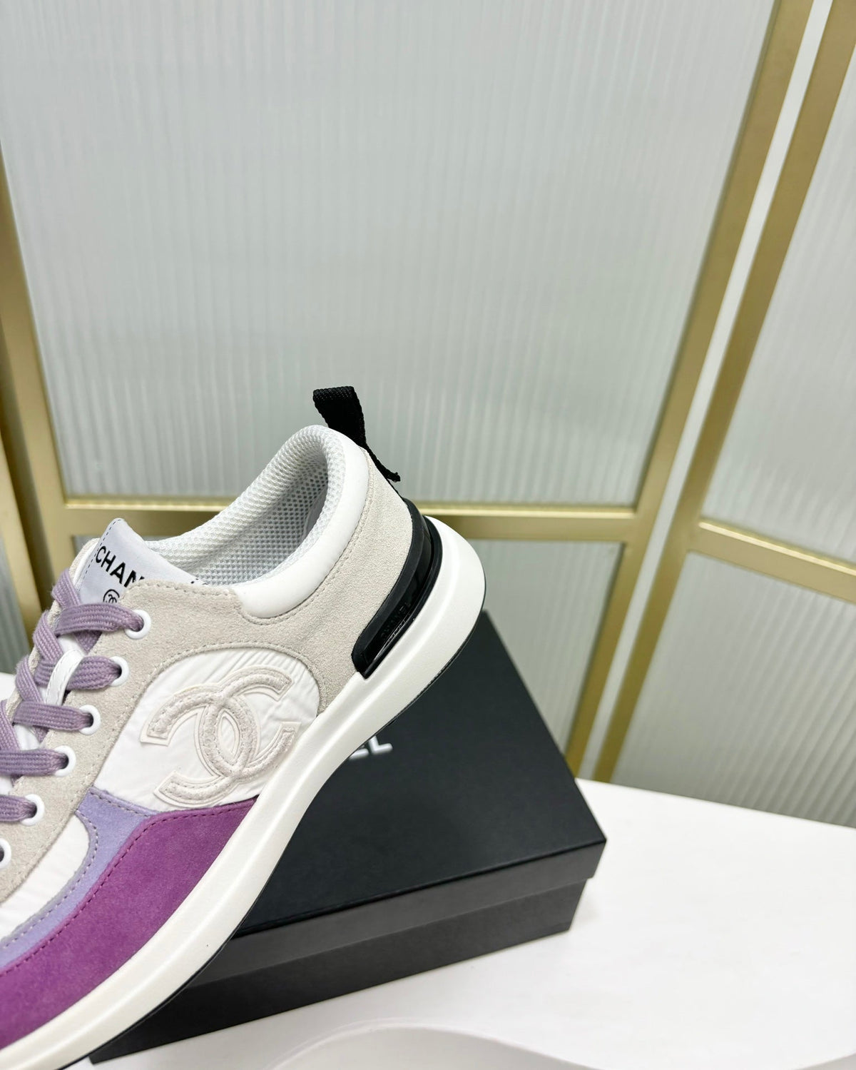 SNEAKER IN VIOLET MIX GREY SUEDE