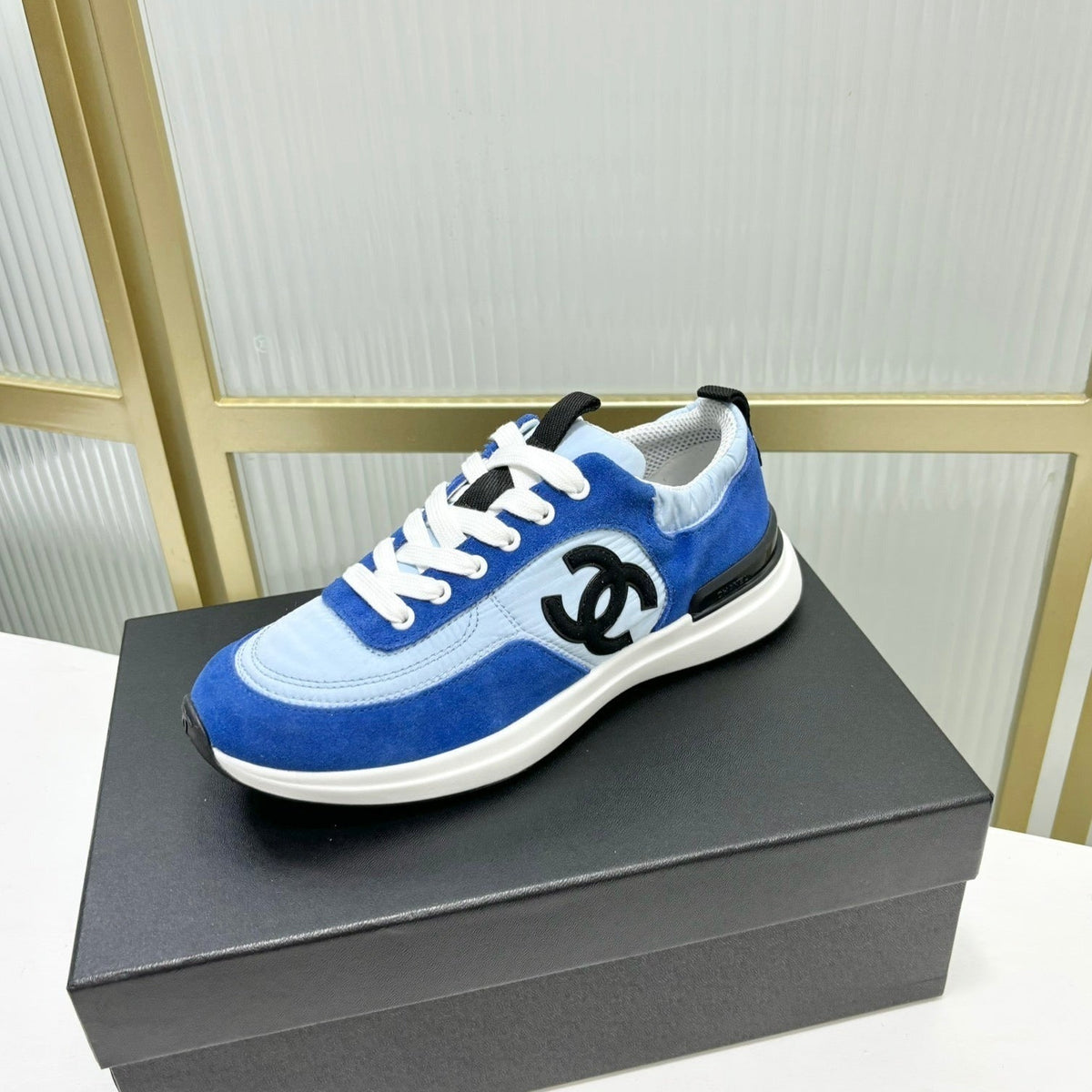 SNEAKER IN SKY MIX COBALT BLUE SUEDE