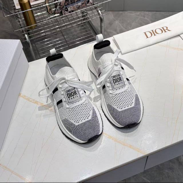 CD RUN SNEAKER 25S IN BLACK AND WHITE MESH FABRIC TWO-TONE SOLE