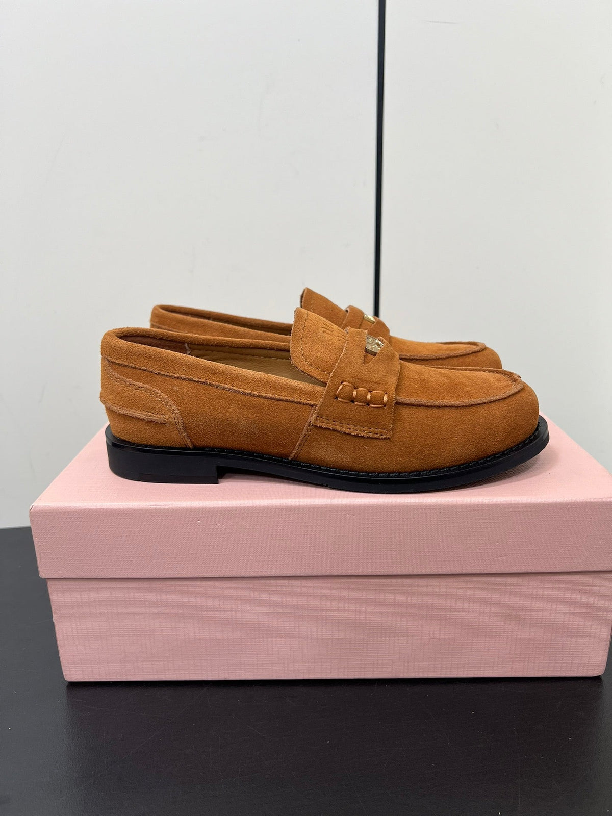 PENNY LOAFERS IN BRONZE BROWN SUEDE