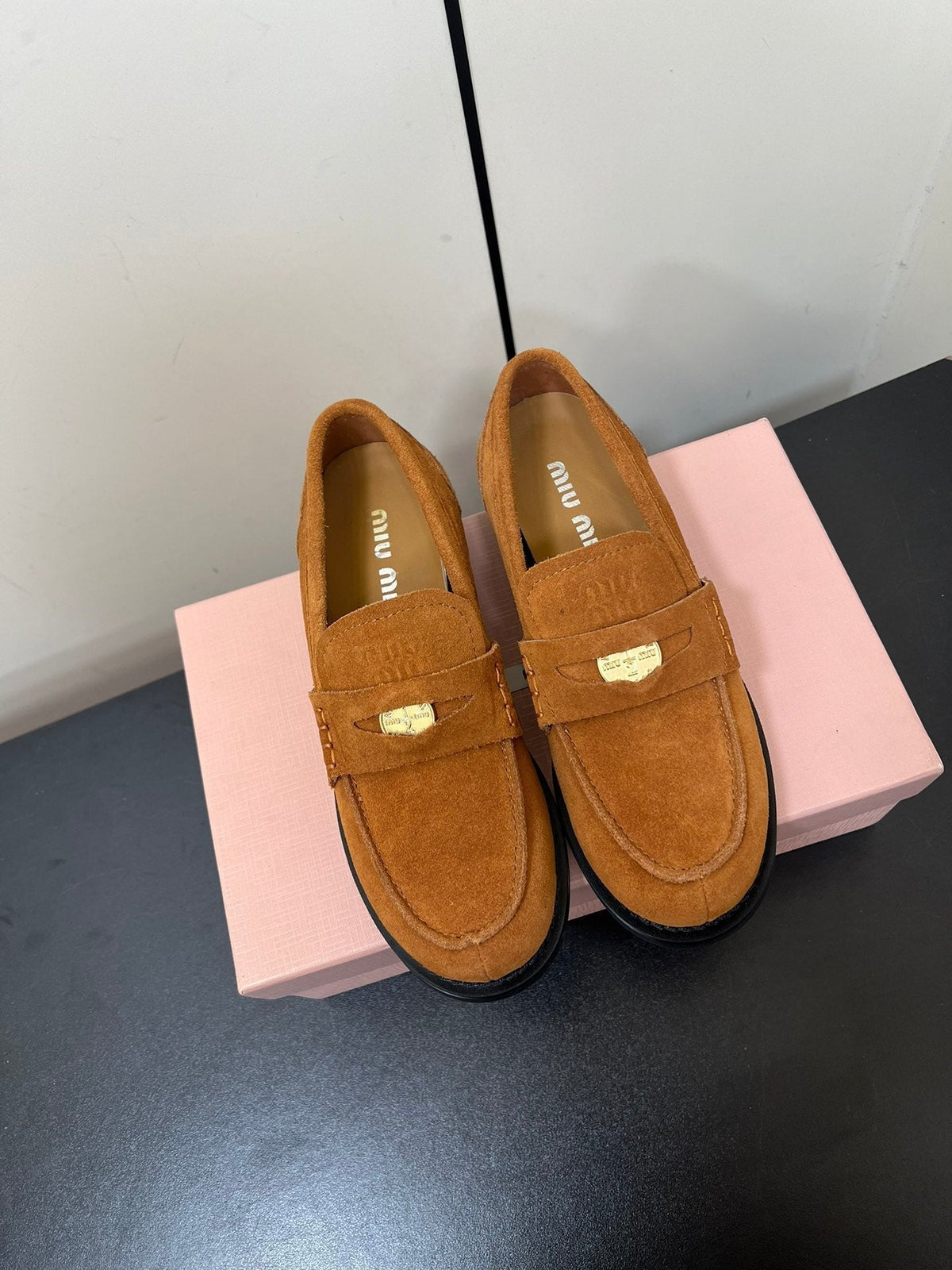 PENNY LOAFERS IN BRONZE BROWN SUEDE