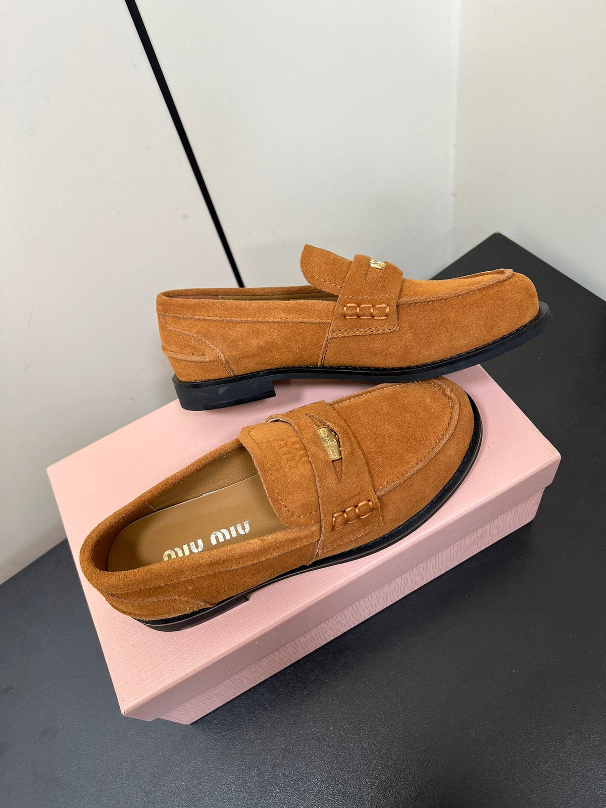 PENNY LOAFERS IN BRONZE BROWN SUEDE