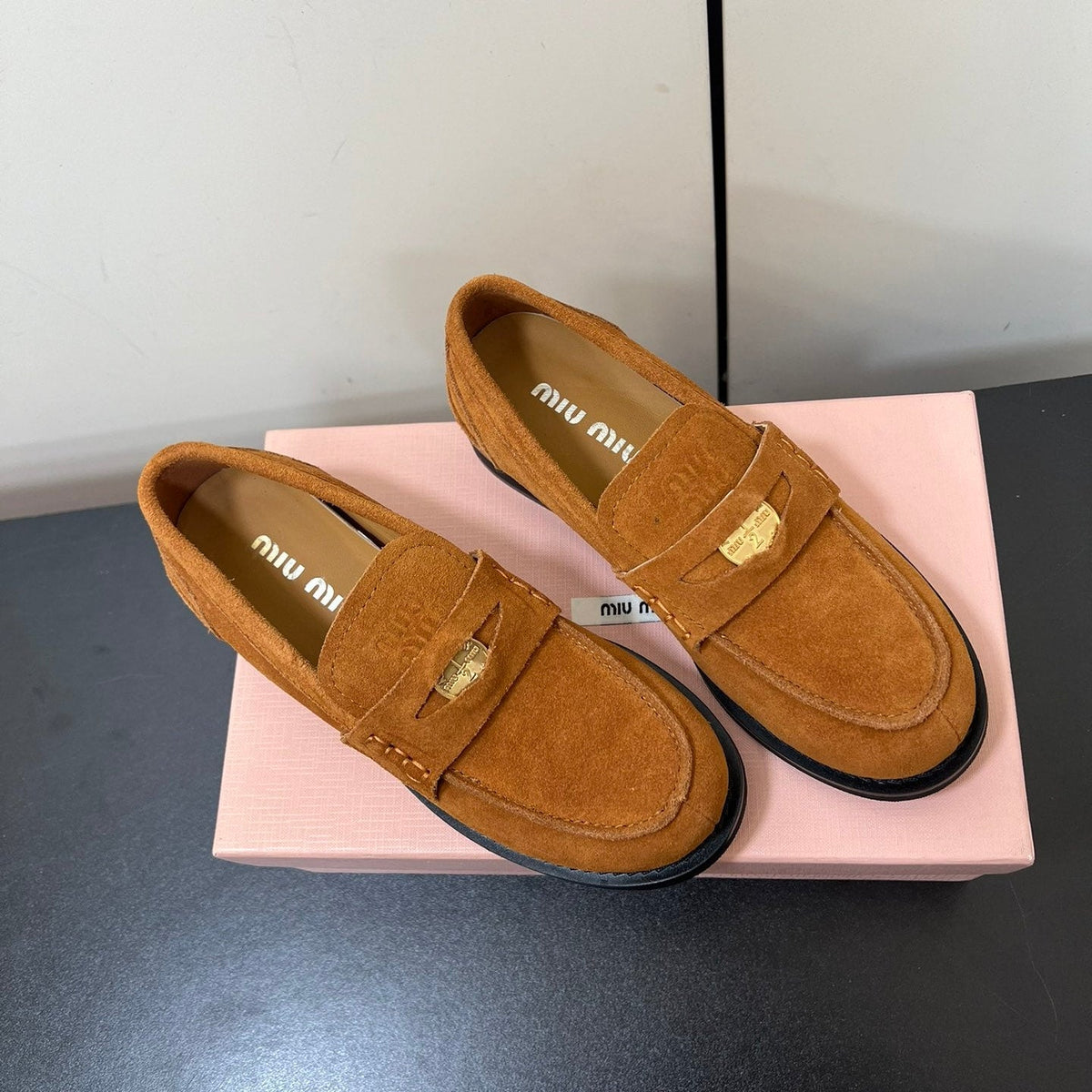 PENNY LOAFERS IN BRONZE BROWN SUEDE