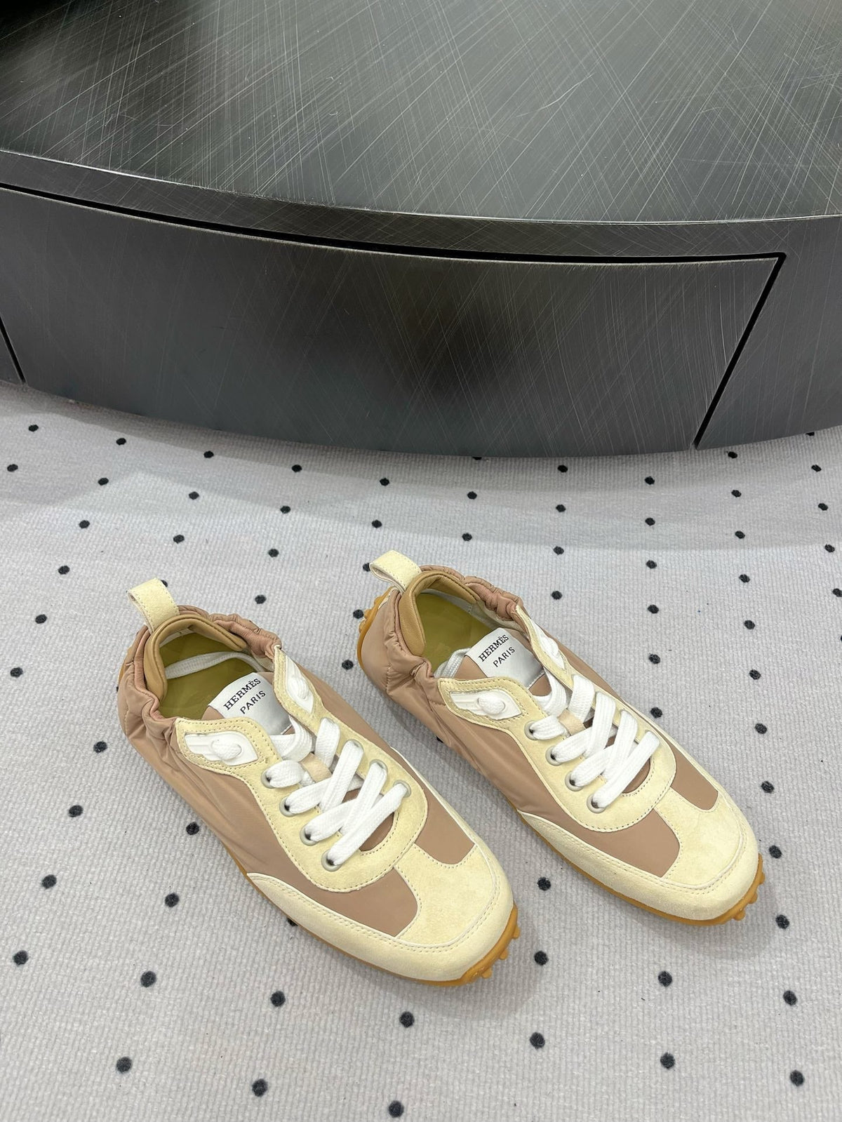 TRAIL SNEAKER IN BISQUE MIX FRENCH BEIGE SUEDE