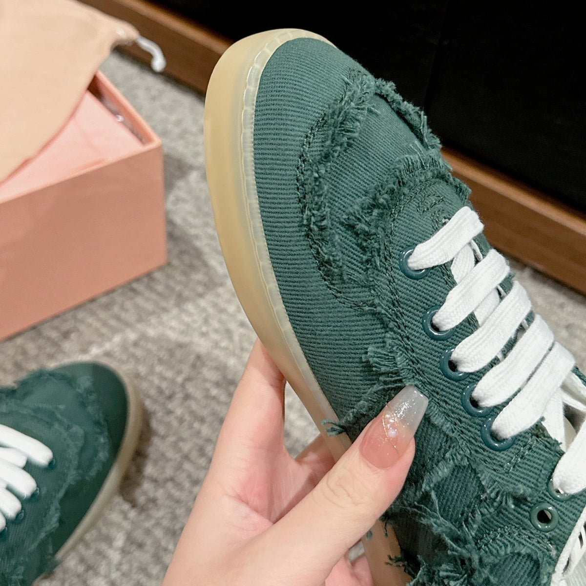 Dexun Sneaker Dark Green Canvas