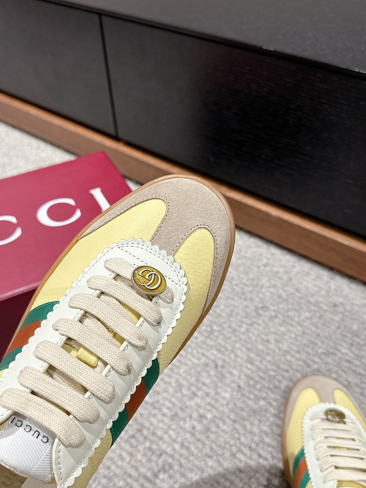 GG & ADIDAS SNEAKER KHAKI CALFSKIN