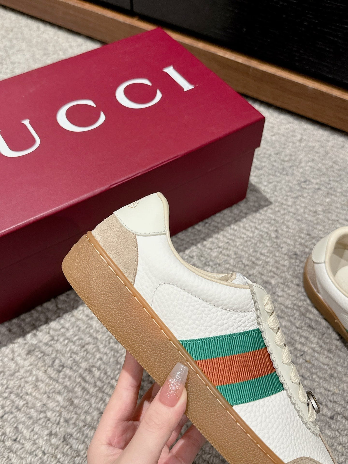 GG & ADIDAS SNEAKER WHITE CALFSKIN