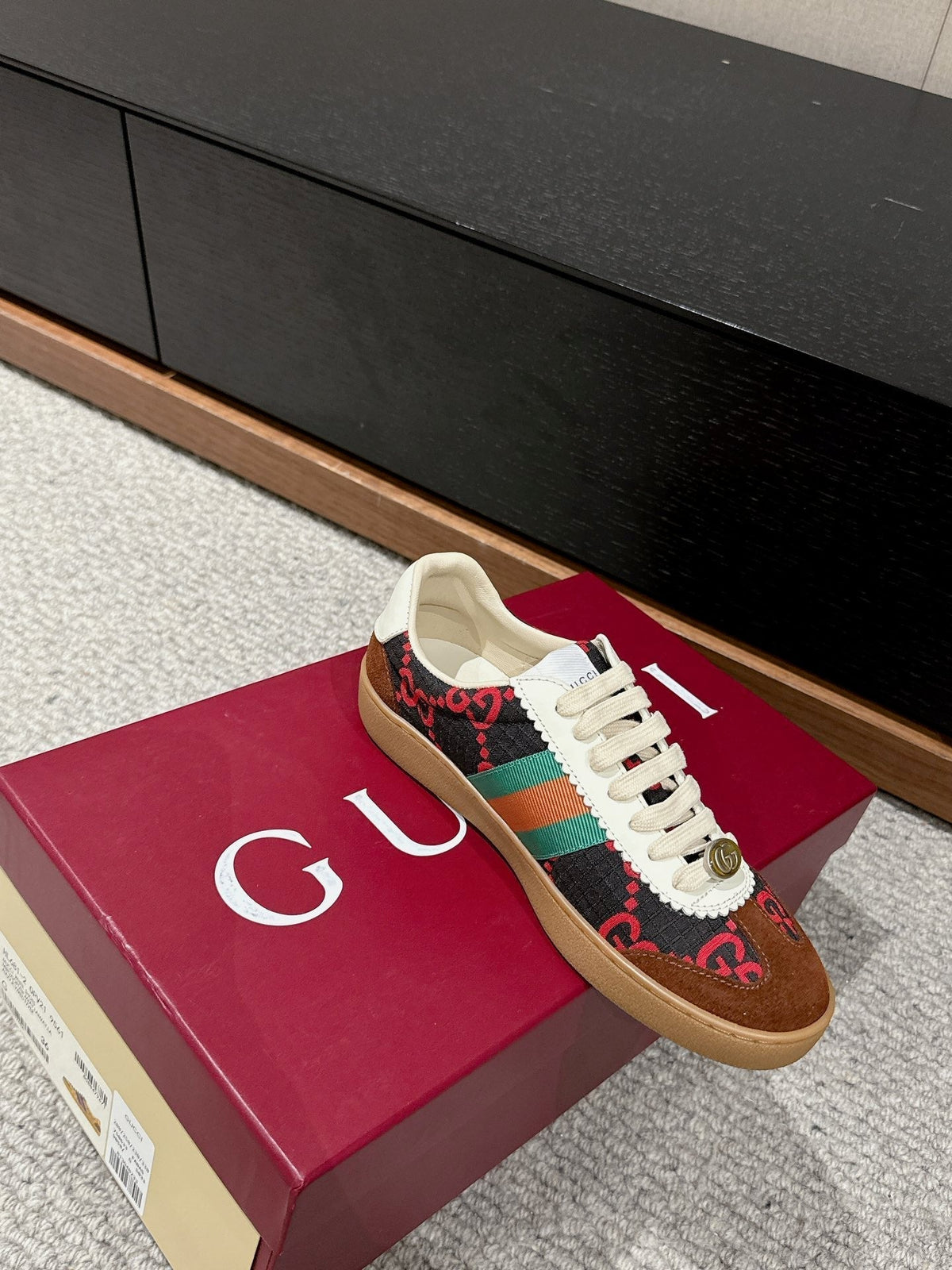 GG & ADIDAS SNEAKER BROWN FABRIC