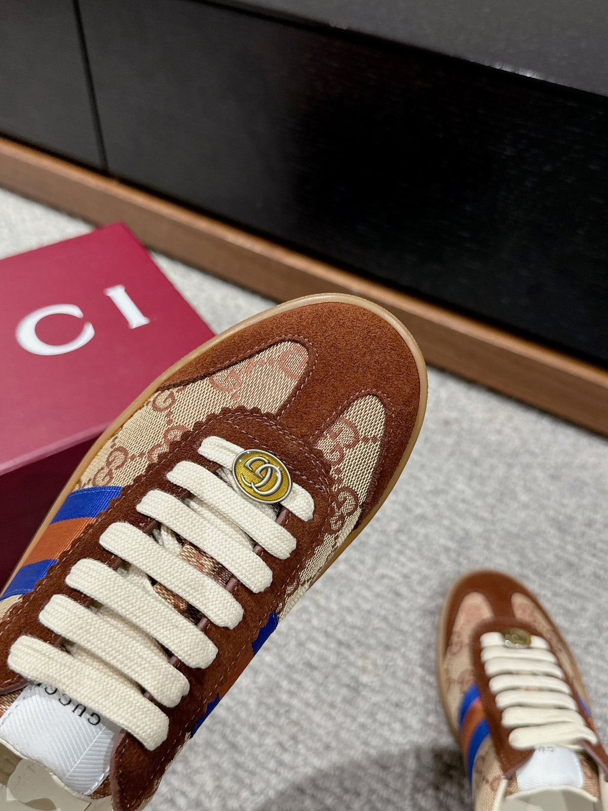 GG & ADIDAS GAZELLE SNEAKER BROWN SUEDE