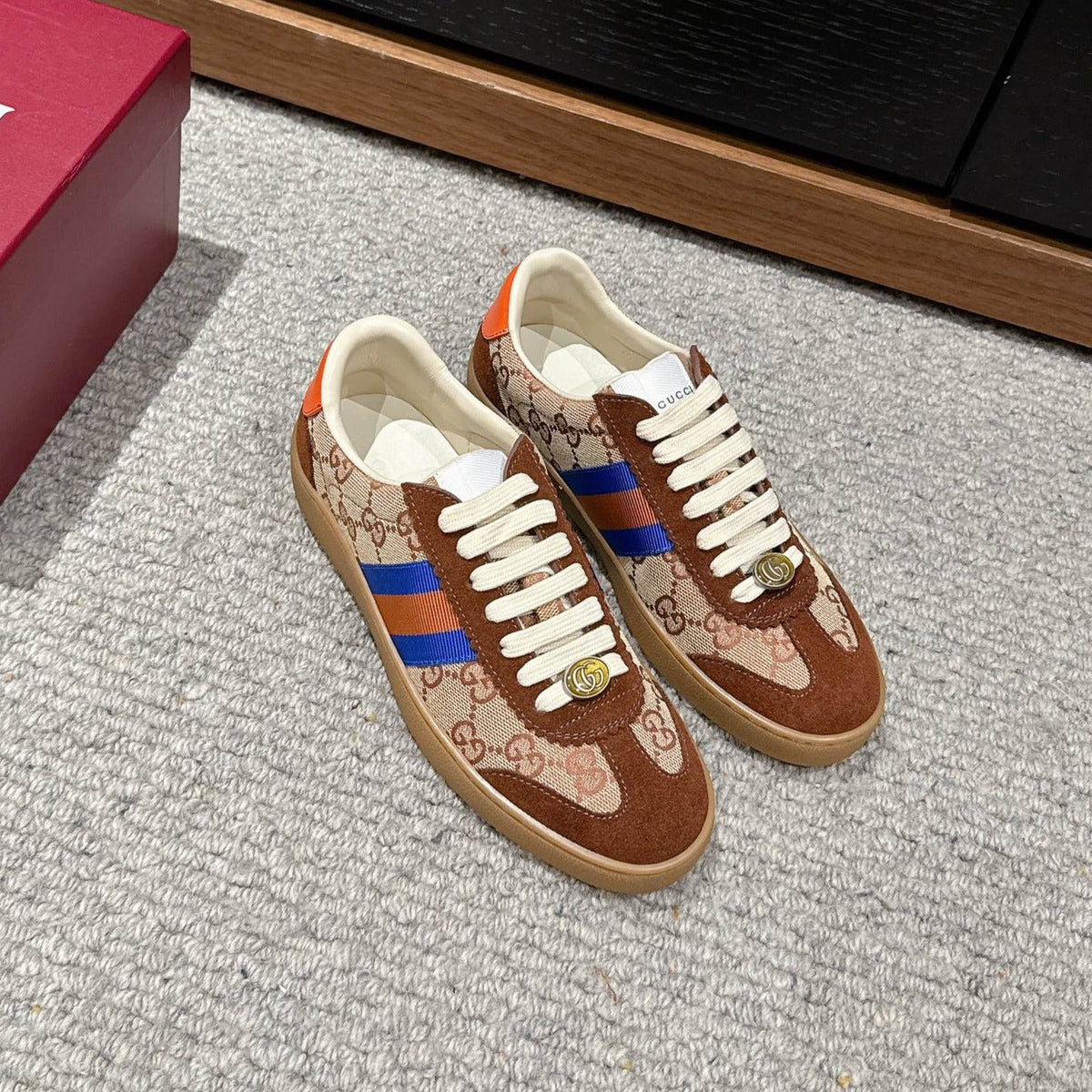 GG & ADIDAS GAZELLE SNEAKER BROWN SUEDE