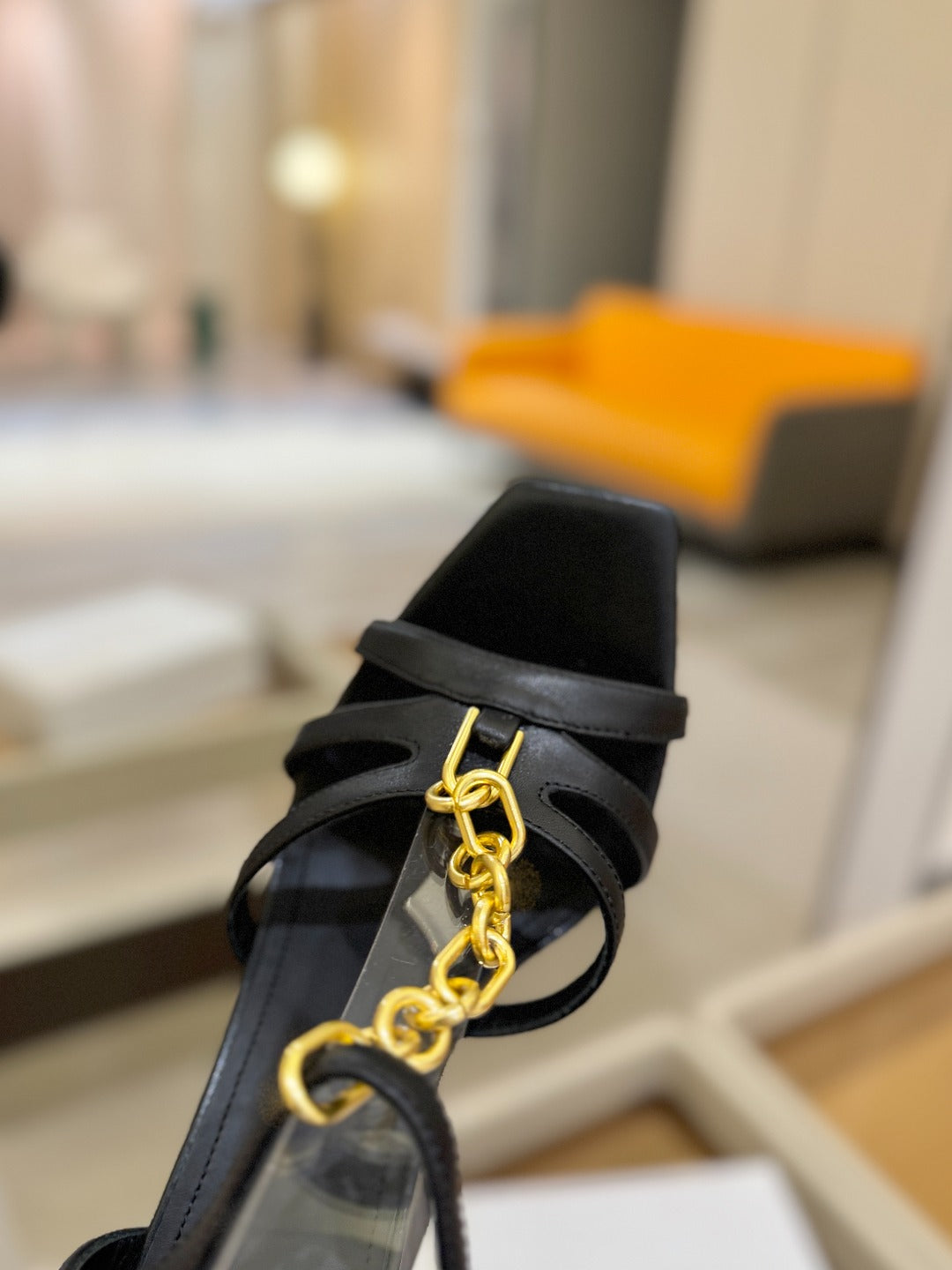 BALMAIN 26S HEELED SANDALS 105 MM IN BLACK LAMBSKIN