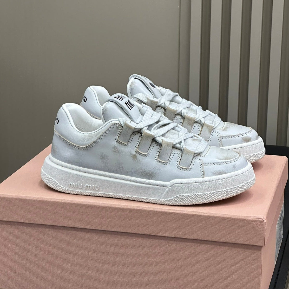 Light Gray Sneakers Calfskin