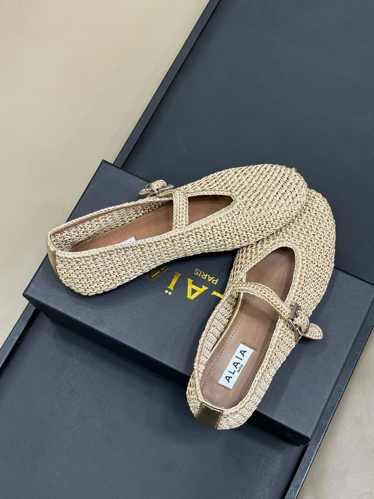 HANDWOVEN BALLET FLAT BEIGE