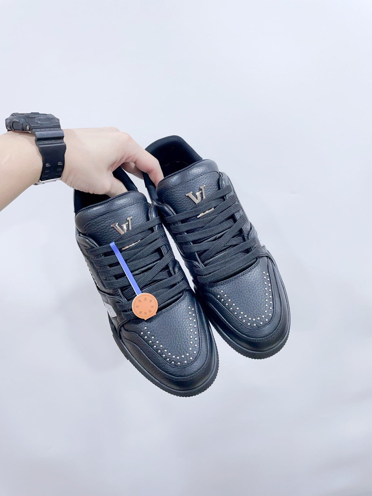TRAINER SNEAKER IN BLACK CALFSKIN