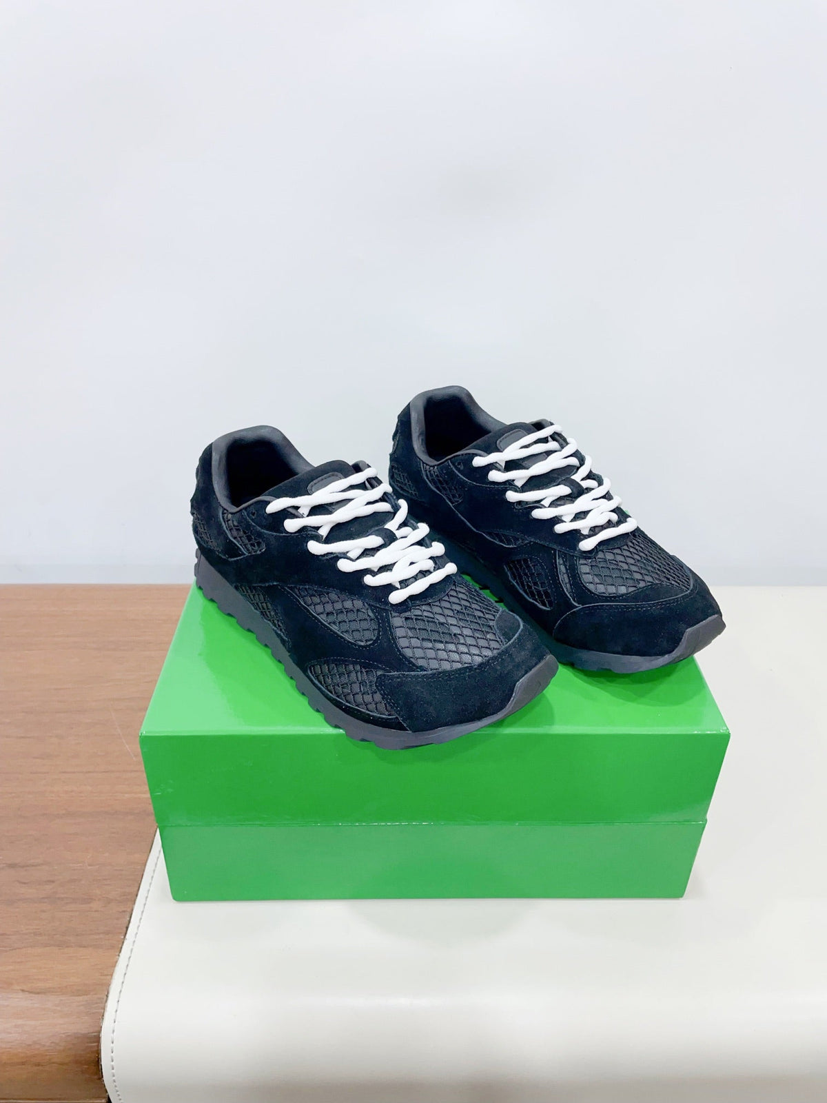 ORBIT SNEAKER IN BLACK SUEDE AND TECHNICAL MESH