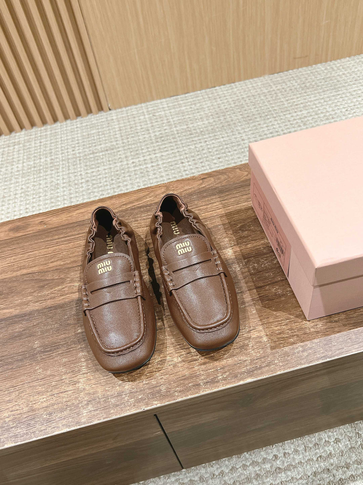 NAPPA LOAFERS IN PECAN BROWN LAMBSKIN
