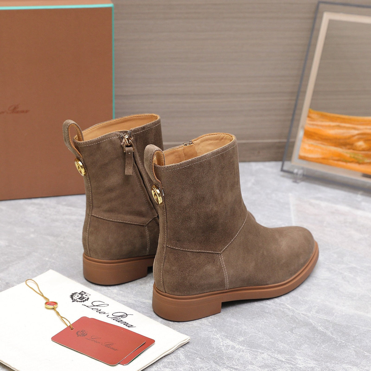 LP 25S KILDA ANKLE BOOT IN TAUPE SUEDE