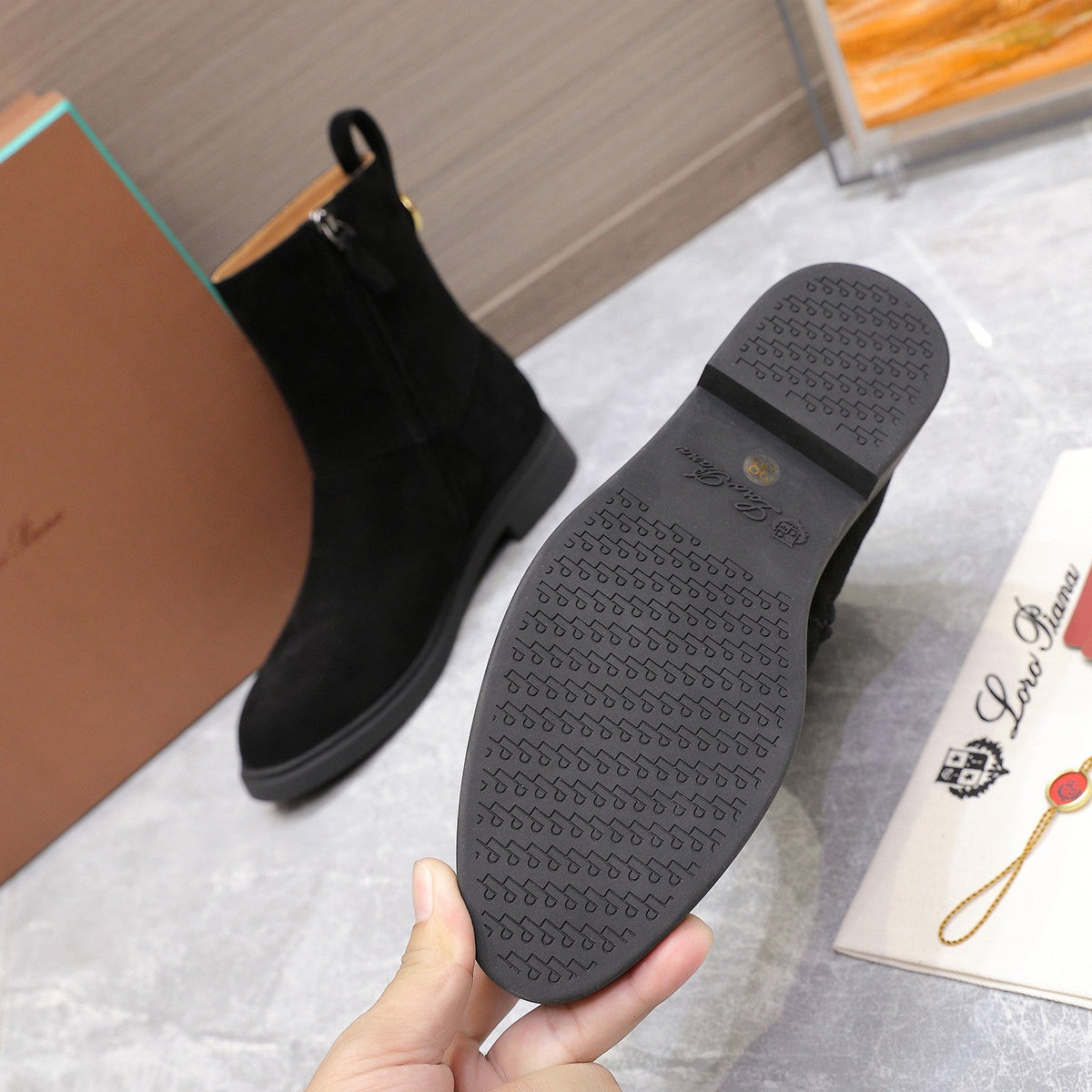 LP 25S KILDA ANKLE BOOT IN BLACK SUEDE