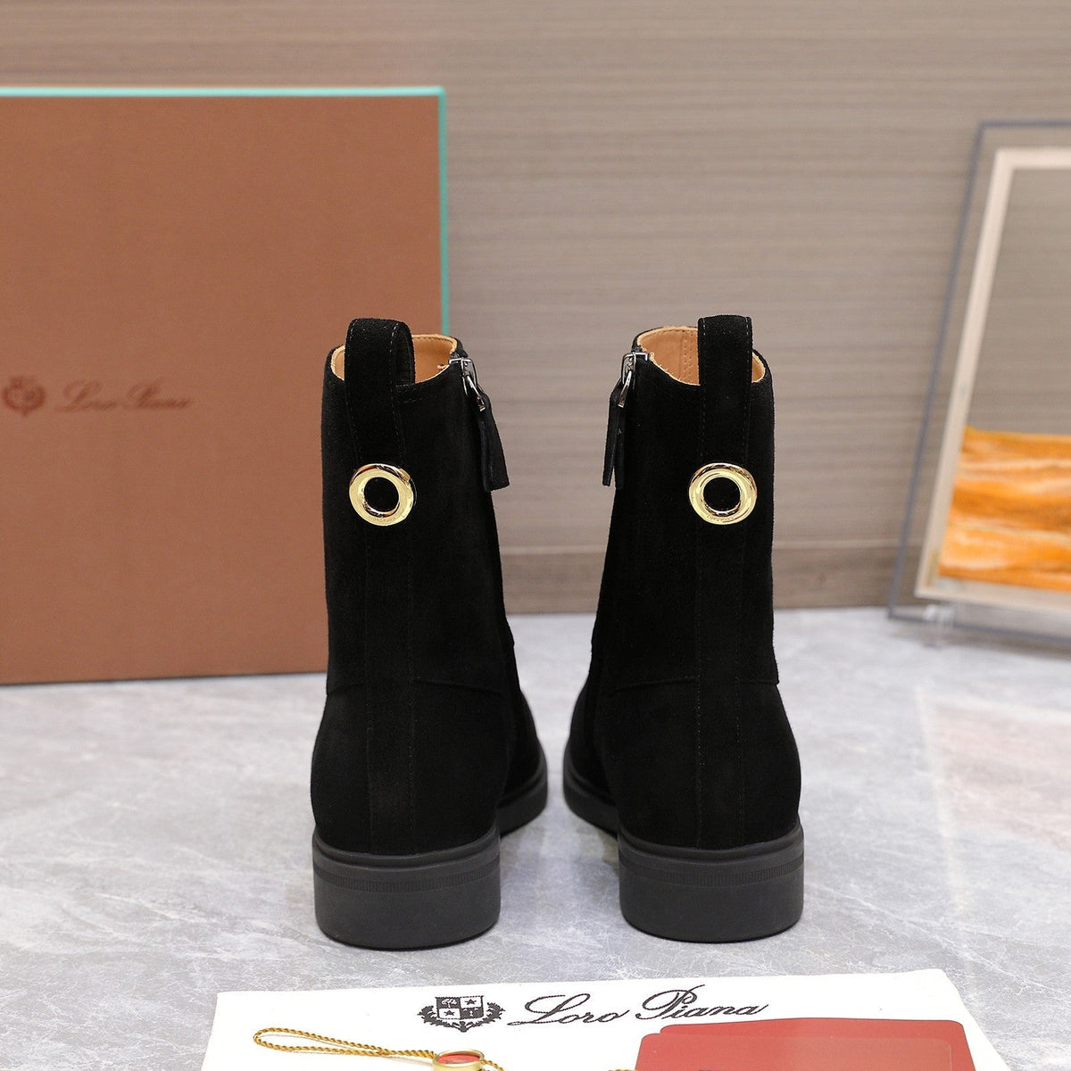 LP 25S KILDA ANKLE BOOT IN BLACK SUEDE