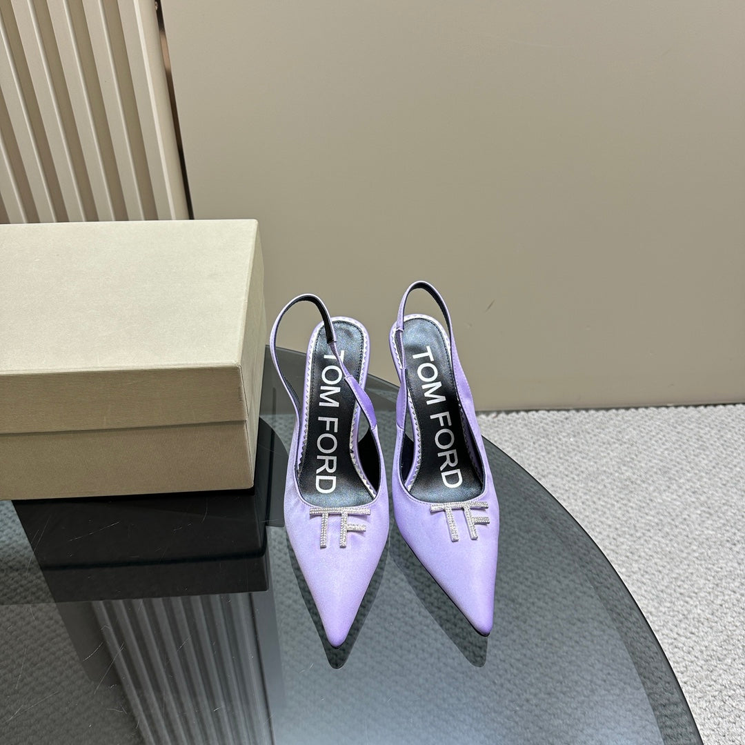 ANGELINA 10 CM SLINGBACK IN PASTEL PURPLE CALFSKIN