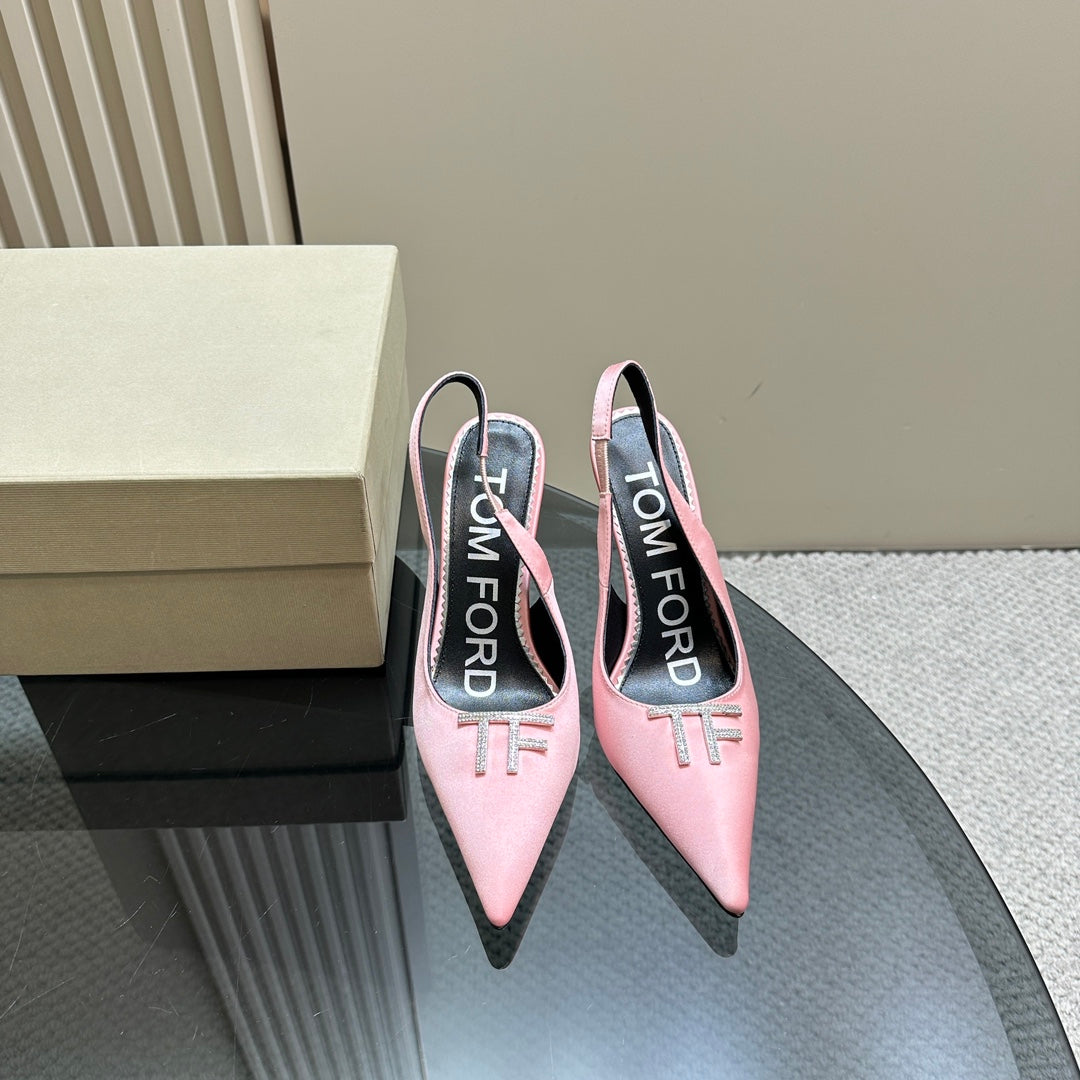 ANGELINA 10 CM SLINGBACK IN ROSE PINK CALFSKIN