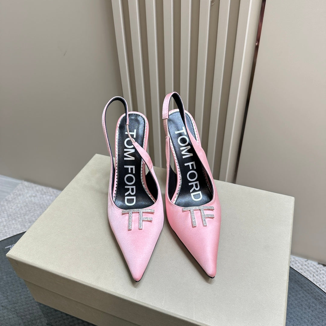 ANGELINA 10 CM SLINGBACK IN ROSE PINK CALFSKIN