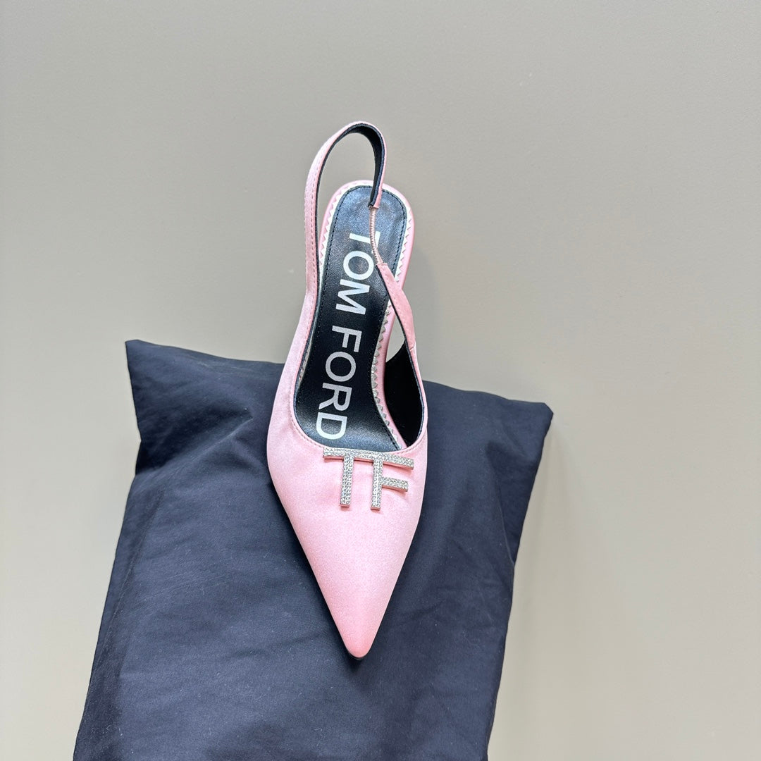 ANGELINA 10 CM SLINGBACK IN ROSE PINK CALFSKIN