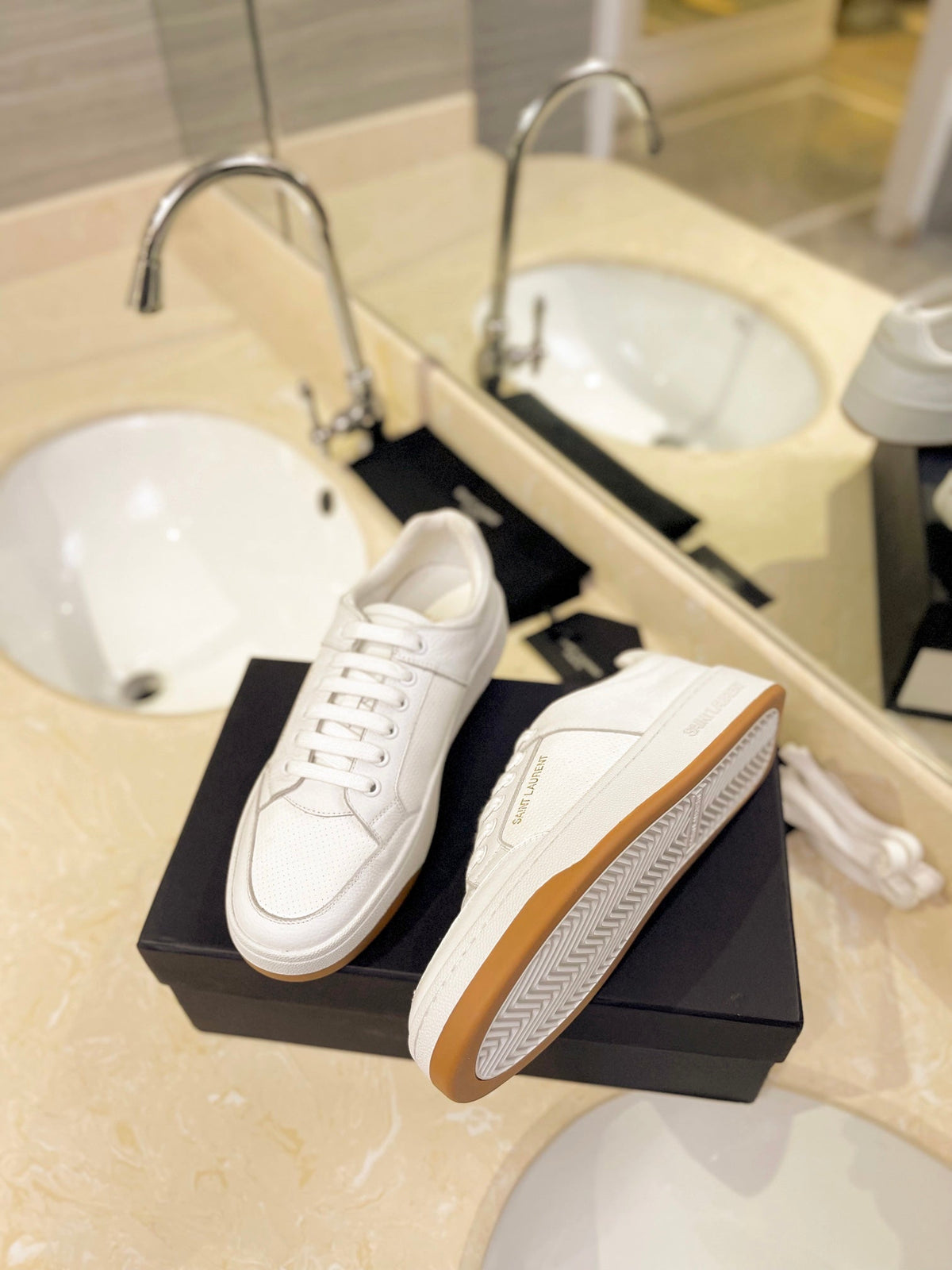SL SL/61 SNEAKERS WHITE CALFSKIN