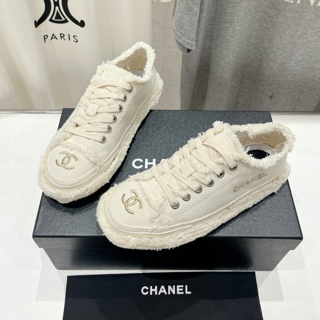 CC SNEAKER WHITE DENIM FABRIC