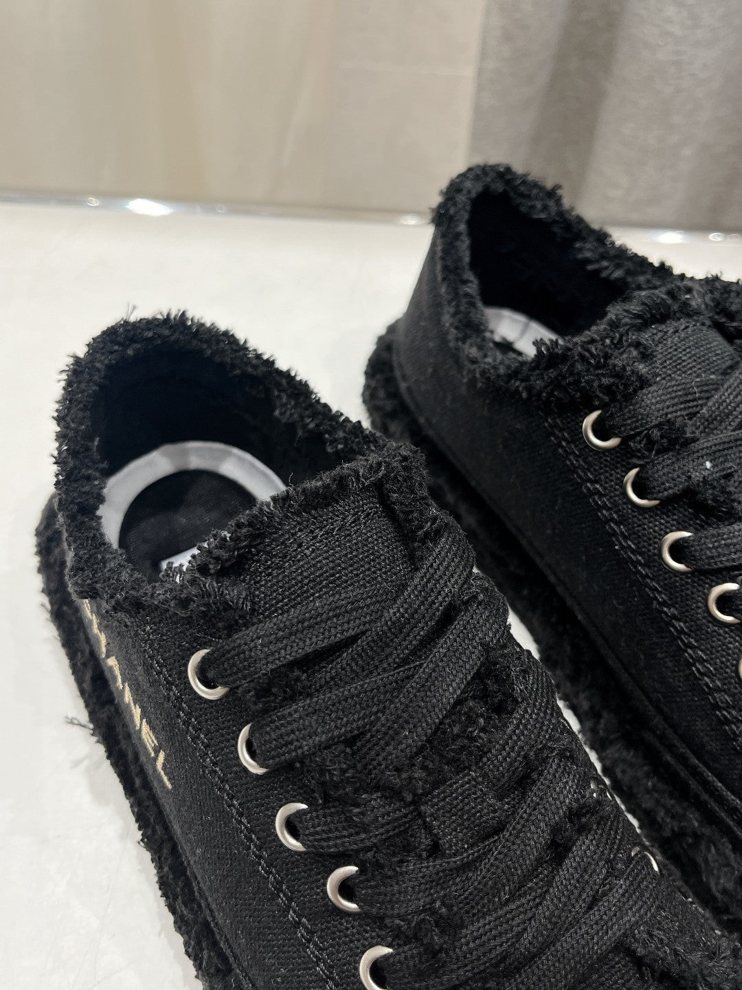 CC SNEAKER BLACK DENIM FABRIC