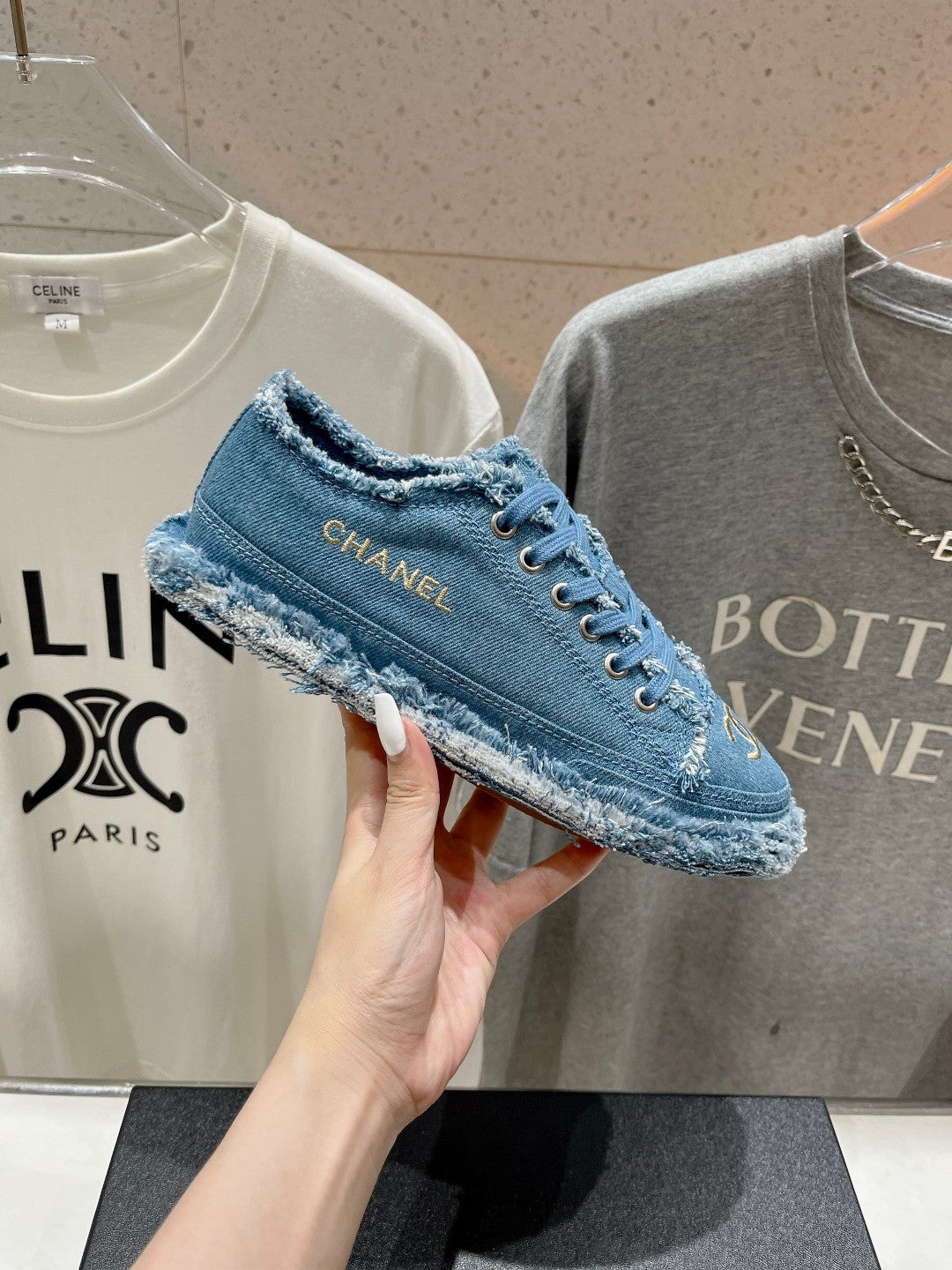 CC SNEAKER SKY BLUE DENIM FABRIC