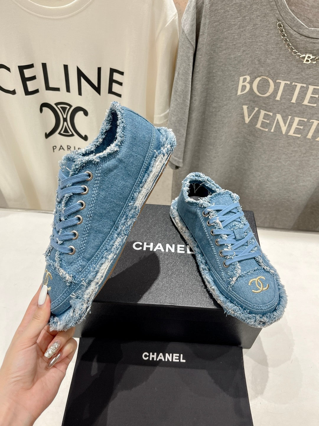 CC SNEAKER SKY BLUE DENIM FABRIC