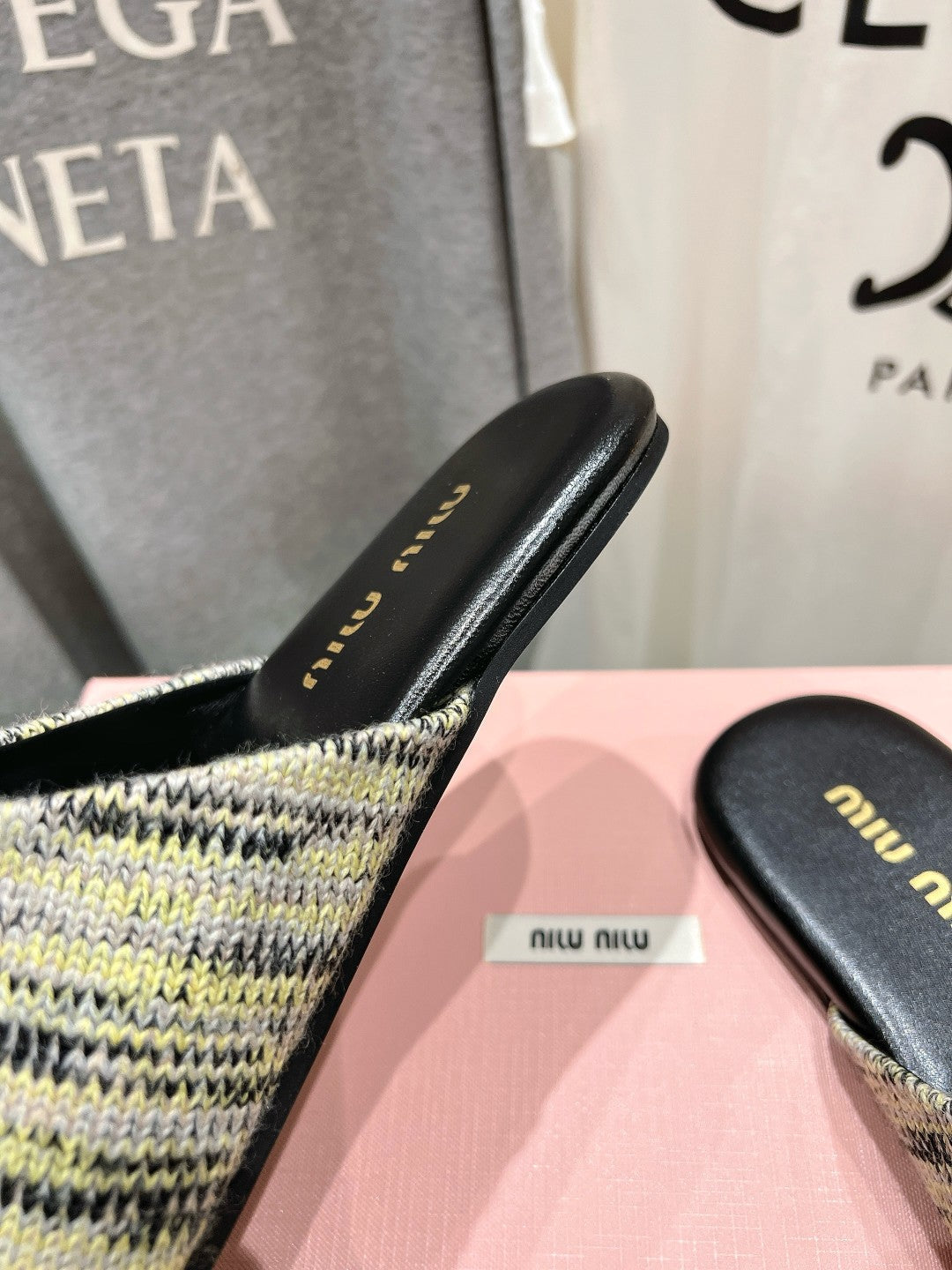 KNITTED MULES IN MULTICOLOR WOOL