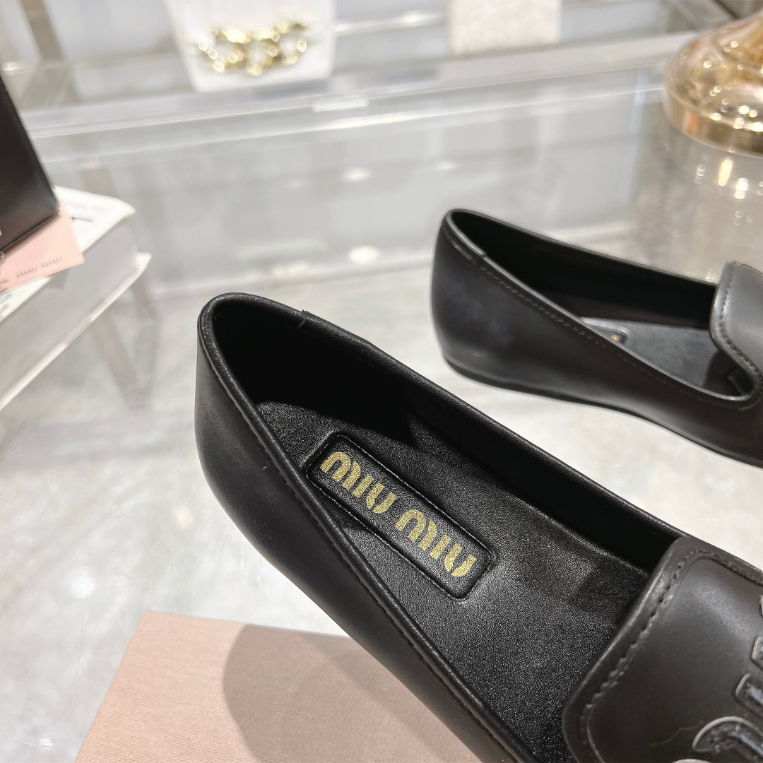 SLIP-ON SHOES BLACK COWHIDE