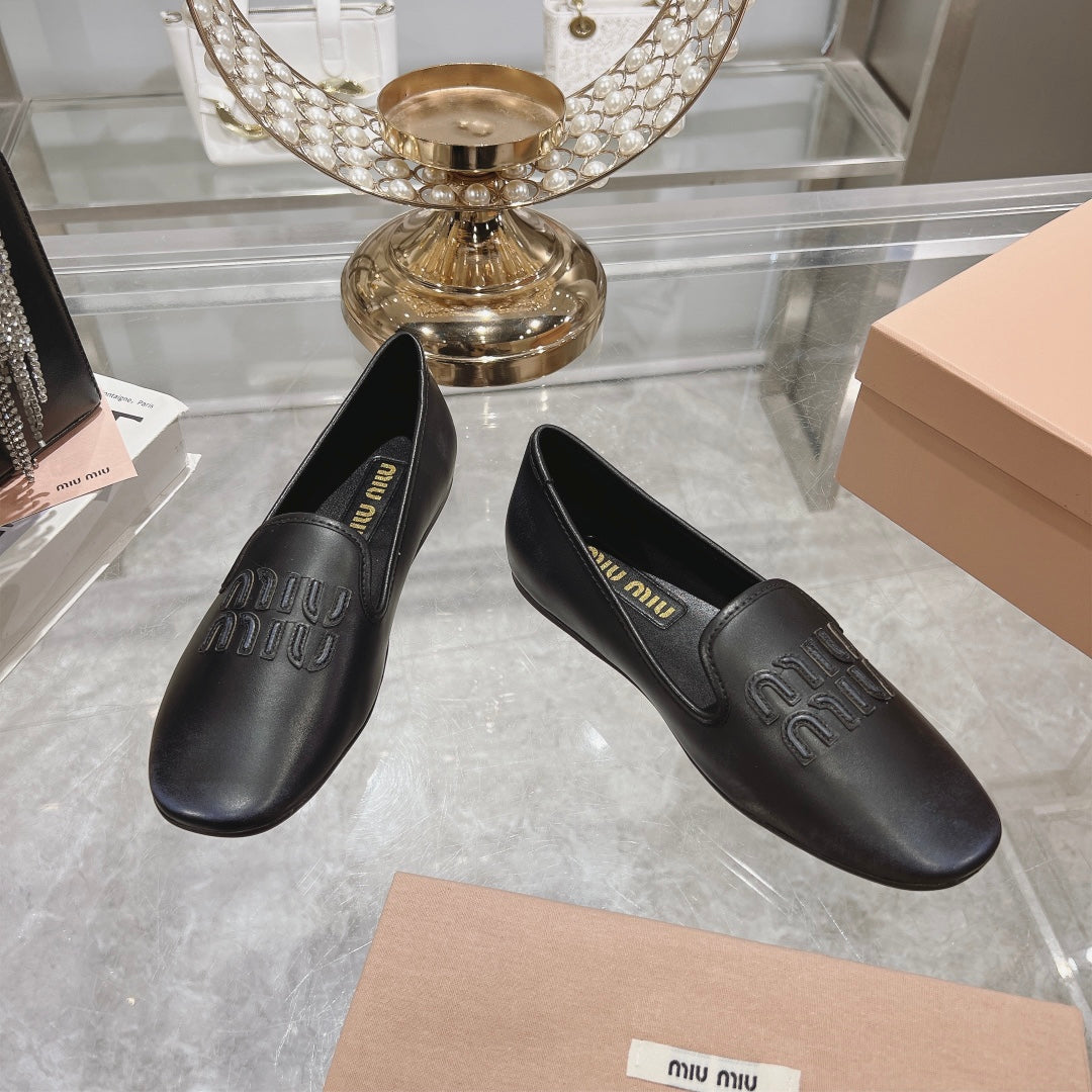 SLIP-ON SHOES BLACK COWHIDE