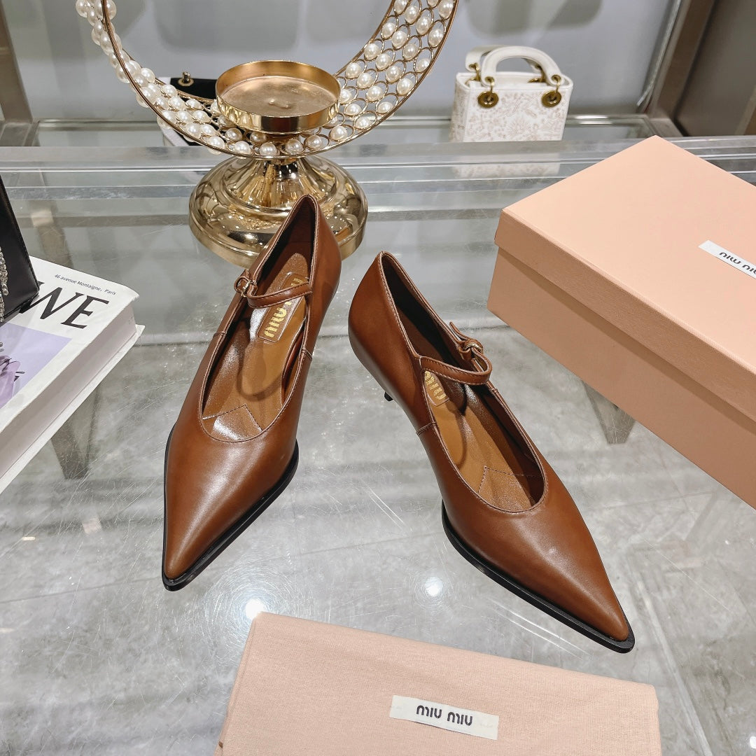 Slingback Shoes Chestnut Beads